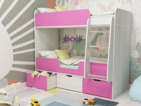 Кровать двухъярусная Малыш двойняшка винтерберг-розовый в Копейске - kopejsk.magazinmebel.ru | фото - изображение 1