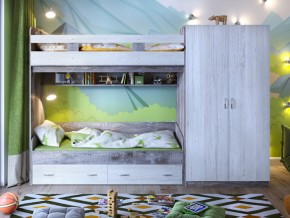 Кровать двухъярусная Юта 2 со шкафом в Копейске - kopejsk.magazinmebel.ru | фото