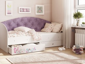 Кровать Эльза Белый-фиолетовый в Копейске - kopejsk.magazinmebel.ru | фото