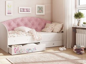 Кровать Эльза Белый-розовый в Копейске - kopejsk.magazinmebel.ru | фото