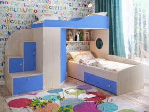 Кровать Кадет 2 Дуб молочный-голубой в Копейске - kopejsk.magazinmebel.ru | фото