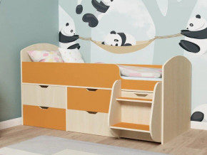 Кровать Малыш-7 Дуб-Оранжевый в Копейске - kopejsk.magazinmebel.ru | фото