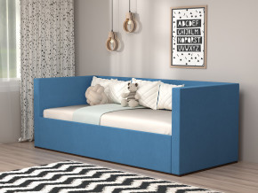 Кровать мягкая с подъёмным механизмом арт. 030 синий в Копейске - kopejsk.magazinmebel.ru | фото