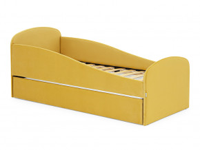 Кровать с ящиком Letmo горчичный (велюр) в Копейске - kopejsk.magazinmebel.ru | фото - изображение 1