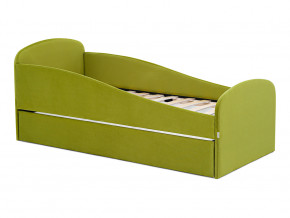 Кровать с ящиком Letmo оливковый (велюр) в Копейске - kopejsk.magazinmebel.ru | фото