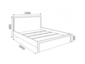 Кровать стандарт с настилом 1400 Беатрис модуль 16 Орех гепланкт в Копейске - kopejsk.magazinmebel.ru | фото - изображение 2