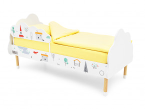 Кровать Stumpa Облако с бортиком рисунок Шале в Копейске - kopejsk.magazinmebel.ru | фото