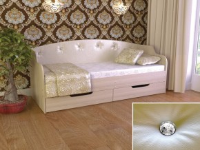 Кровать Юниор Тип 2 шимо светлый/белый перламутр 800х1600 в Копейске - kopejsk.magazinmebel.ru | фото - изображение 1