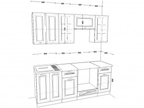 Кухонный гарнитур 1 Белый Вегас 2000 мм в Копейске - kopejsk.magazinmebel.ru | фото - изображение 2