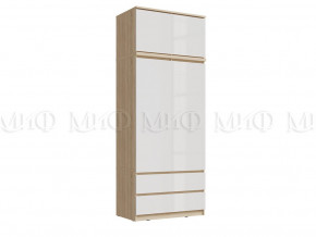 Шкаф 2-х створчатый комбинированный с антресолью 900 Челси Белый/сонома в Копейске - kopejsk.magazinmebel.ru | фото