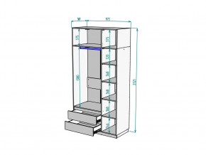 Шкаф Malta light H298 с антресолью HA3 Белый в Копейске - kopejsk.magazinmebel.ru | фото - изображение 2