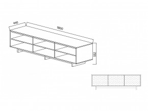 Тумба для ТВА Moderno-1800 Ф1 в Копейске - kopejsk.magazinmebel.ru | фото - изображение 2