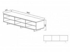 Тумба для ТВА Moderno-1800 Ф6 в Копейске - kopejsk.magazinmebel.ru | фото - изображение 4