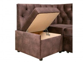 Угловой диван Призма со стяжкми коричневый со спальным местом в Копейске - kopejsk.magazinmebel.ru | фото - изображение 3