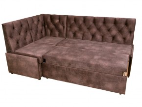 Угловой диван Призма со стяжкми коричневый со спальным местом в Копейске - kopejsk.magazinmebel.ru | фото - изображение 4